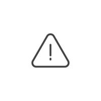 Vector sign of the warning symbol is isolated on a white background. warning icon color editable.