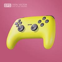 Realistic 3d game stick, vector shape rendering for game product presentation display