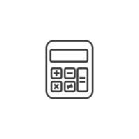 Vector sign of the Calculator symbol is isolated on a white background. Calculator icon color editable.