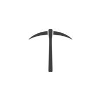 Vector sign of the Pickaxe symbol is isolated on a white background. Pickaxe icon color editable.