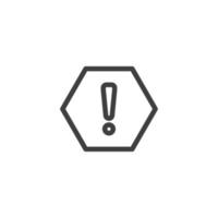 Vector sign of the warning symbol is isolated on a white background. warning icon color editable.