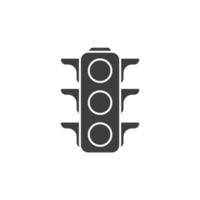 Vector sign of the Traffic lights symbol is isolated on a white background. Traffic lights icon color editable.