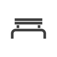 Vector sign of the bench symbol is isolated on a white background. bench icon color editable.