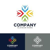 People and unity logo symbol for social media, teamwork, alliance, Connect, Family, Community, people, network and social icon Vector Logo Design Template Elements