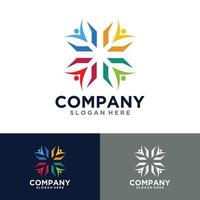 People and unity logo symbol for social media, teamwork, alliance, Connect, Family, Community, people, network and social icon Vector Logo Design Template Elements