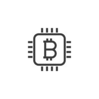 Vector sign of the bitcoin symbol is isolated on a white background. bitcoin icon color editable.