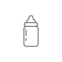 Vector sign of the feeding bottle symbol is isolated on a white background. feeding bottle icon color editable.