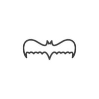 Vector sign of the bat symbol is isolated on a white background. bat icon color editable.