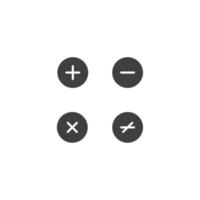 Vector sign of the Calculator symbol is isolated on a white background. Calculator icon color editable.