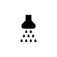 Vector sign of the Shower symbol is isolated on a white background. Shower icon color editable.