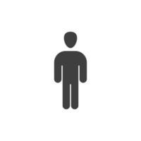 Vector sign of the man symbol is isolated on a white background. man icon color editable.