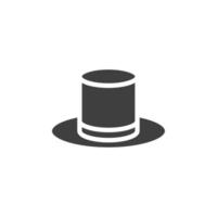 Vector sign of the top hat symbol is isolated on a white background. top hat icon color editable.