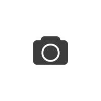 Vector sign of the camera symbol is isolated on a white background. camera icon color editable.