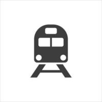 Vector sign of the train symbol is isolated on a white background. train icon color editable.