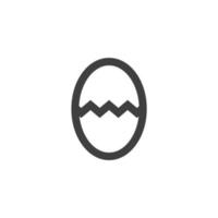 Vector sign of the Egg symbol is isolated on a white background. Egg icon color editable.