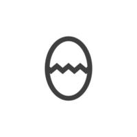 Vector sign of the Egg symbol is isolated on a white background. Egg icon color editable.