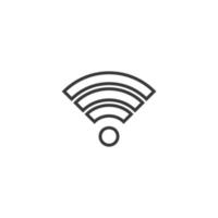 Vector sign of the wifi signal strength symbol is isolated on a white background. wifi signal strength icon color editable.