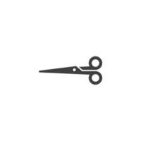 Vector sign of the Scissors symbol is isolated on a white background. Scissors icon color editable.