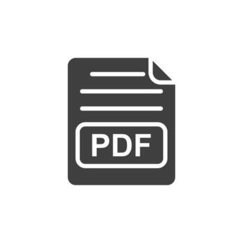 Vector sign of the pdf symbol is isolated on a white background. pdf icon color editable.