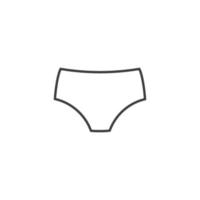 Vector sign of the underpant symbol is isolated on a white background. underpant icon color editable.