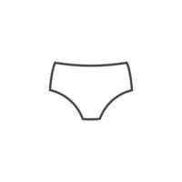 Vector sign of the underpant symbol is isolated on a white background. underpant icon color editable.