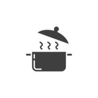 Vector sign of the Cooking pan symbol is isolated on a white background. Cooking pan icon color editable.