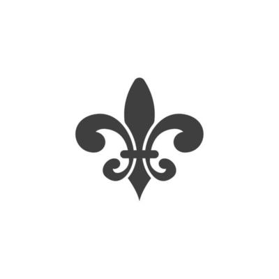 Vector sign of the fleur de lis heraldic symbol is isolated on a white background. fleur de lis heraldic icon color editable.