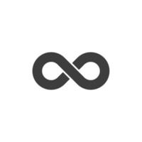 Vector sign of the Infinity loop symbol is isolated on a white background. Infinity loop icon color editable.