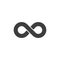 Vector sign of the Infinity loop symbol is isolated on a white background. Infinity loop icon color editable.