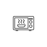 Vector sign of the microwave symbol is isolated on a white background. microwave icon color editable.