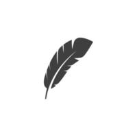 Vector sign of the feather symbol is isolated on a white background. feather icon color editable.