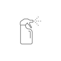 Vector sign of the Bottle spray symbol is isolated on a white background. Bottle spray icon color editable.