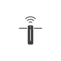 Vector sign of the router symbol is isolated on a white background. router icon color editable.