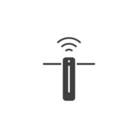 Vector sign of the router symbol is isolated on a white background. router icon color editable.