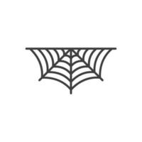 Vector sign of the spider web symbol is isolated on a white background. spider web icon color editable.