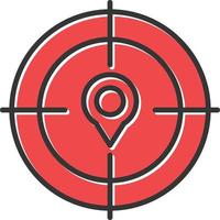 Target Filled Retro vector