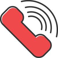 Phone With Signal Filled Icon vector