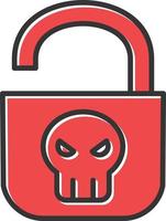 Hacked Filled Icon vector