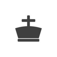 el signo vectorial del símbolo de la corona está aislado en un fondo blanco. color del icono de la corona editable. vector