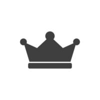 Vector sign of the Crown symbol is isolated on a white background. Crown icon color editable.