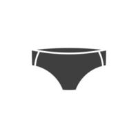 Vector sign of the underpant symbol is isolated on a white background. underpant icon color editable.