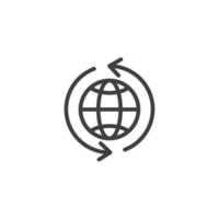 Vector sign of the Language Translation symbol is isolated on a white background. Language Translation icon color editable.