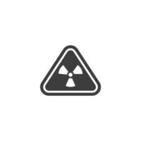 Vector sign of the Radiation symbol is isolated on a white background. Radiation icon color editable.