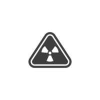 Vector sign of the Radiation symbol is isolated on a white background. Radiation icon color editable.