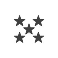 Vector sign of the Star rating symbol is isolated on a white background. Star rating icon color editable.