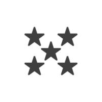 Vector sign of the Star rating symbol is isolated on a white background. Star rating icon color editable.