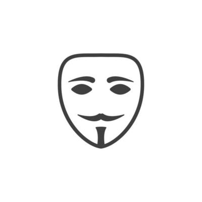 Vector sign of the anonymous mask symbol is isolated on a white background. anonymous  mask icon color editable. 9687394 Vector Art at Vecteezy