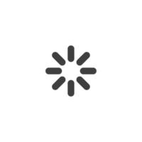 Vector sign of the Loading bar progress symbol is isolated on a white background. Loading bar progress icon color editable.