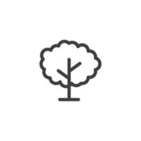 Vector sign of the tree symbol is isolated on a white background. tree icon color editable.