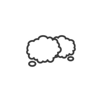 Vector sign of the speech bubbles symbol is isolated on a white background. speech bubbles icon color editable.